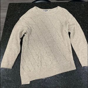 VINCE Asymmetrical Wool Yak Brown Sweater Medium